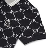  Áo Polo MLB Monogram New York Yankees 3FPQM6023-50KBS Màu Đen 