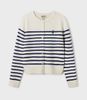 Áo Len Cardigan WHOAU Steve R-neck Cardigan WHCKF1121F Màu Trắng Sọc Ngang