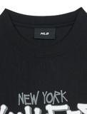  Áo Phông MLB Basic Big Logo Mega Over Fit T Shirts NEW YORK YANKEES 3ATSB0553-50BKS Màu Đen 