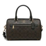  Túi Xách Coach Rowan Satchel In Signature Canvas Im/Brown/Black Màu Nâu Đậm 