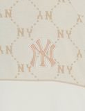  Áo Sweat MLB Dia Monogram Jaquard Tonal Blocking Sweatshirts New York Yankees 3Amtm0951-50Ivs Màu Trắng 
