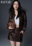  Túi Đeo Vai Michael Kors MK Colby Extra-Small Empire Monogram Shoulder Bag Màu Nâu Logo 