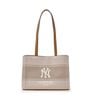 Túi Tote MLB Varsity Lettering Canvas Shoulder Bag NEW YORK YANKEES 3ABQB015N-50CRS Màu Trắng Kem