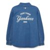  Áo Sơ Mi MLB Denim New York Yankees 3ADRR0134-50INS Màu Xanh 