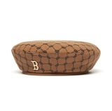  Mũ Nồi MLB Monogram Diamond Wool Beret Boston Red Sox 3ACBB0616-43BGD Màu Nâu 