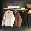 Áo Hoddie Zip WHOAU Basic Màu Xám / Đen / Nâu