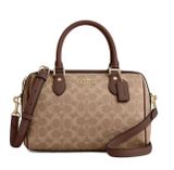  Túi Trống Coach Rowan Satchel Bag In Signature Canvas CV961 Màu Nâu Logo 