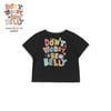 Áo Crop Top ADLV Belly Collage Logo Crop Màu Đen