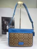  Túi Đeo Chéo Coach District Crossbody In Colorblock Signature Canvas Màu Xanh Phối Logo CH076 