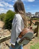  Balo Michael Kors MK Jaycee Medium Pebbled Leather Backpack Màu Trắng Logo Size 30 