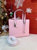  Túi Tote Marc Jacobs Mini Grind Coated Leather Tote Màu Hồng Phấn 