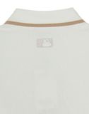  Áo Polo MLB Dia MONOGRAM Tonal Jarcquard Polo T Shirts NEW YORK YANKEES 3APQM0253-50IVS Màu Trắng 