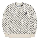  Áo Nỉ Sweater MLB Classic Monogram Front Brushed Over Fit Sweatshirt 3AMTM0926-50CRS Màu Trắng 