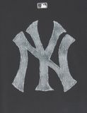  Áo Phông MLB Denimlike MONOGRAM Big Lux Over Fit T Shirts NEW YORK YANKEES Màu Đen Than 3ATSM0953-50CGS 