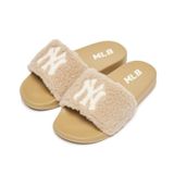  Dép Lông MLB New Mound Fleece New York Yankees Sand Màu Nâu 3ALPPB116-50SAS 