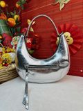  Túi Đeo Vai Marc Jacobs Metallic Small Crinkle Cruiser Shoulder Bag Màu Bạc 