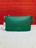  Túi Đeo Vai Coach Pouch Bag With Signature Canvas Màu Xanh Lá CJ797 