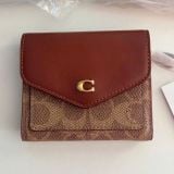  Ví Gập Coach Colorblock Coated Canvas Signature Wyn Small Wallet C2329 Màu Nâu Logo 