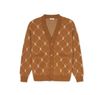 Áo Khoác Cardigan MLB Dia Monogram Boston Red Sox Cardigan 3AKCM0144-43CAS Màu Camel
