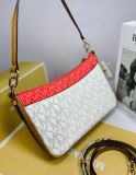  Túi Đeo Vai Michael Kors MK Jet Set Charm Colour Block Màu Trắng Phối Đỏ 