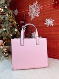  Túi Tote Marc Jacobs Mini Grind Coated Leather Tote Màu Hồng Phấn 
