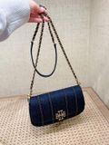  Túi Xách Tory Burch Britten Denim Convertible Crossbody Bag Màu Xanh Denim 
