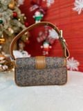  Túi Đeo Vai Michael Kors MK Colby Extra-Small Empire Monogram Shoulder Bag Màu Nâu Logo 