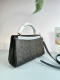  Túi Xách Coach Eliza Top Handle In Signature Canvas Brown Black Cw012 