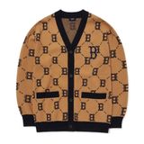  Áo Khoác Cardigan MLB Diamond Monogram Front Pattern Cardigan Boston Red Sox 3AKCM0224-43BGS Màu Nâu 