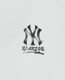  Áo Phông Tay Dài MLB Basic Mega Logo Loose Fit Long Sleeve T Shirts NEW YORK YANKEES 3ATSB0351-50WHS Màu Trắng 