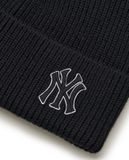  Mũ Len MLB Candy Mid Beanie NEW YORK YANKEES 3ABNBM146 Màu Trắng Chữ B / Đen Logo NY 
