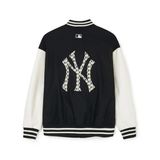 Áo Khoác Bomber MLB Public Wool Big Lux Varsity Jacket 3AJPV0541-50BKS 