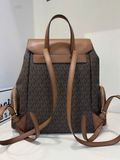  Balo Michael Kors MK Jet Set Large Logo Backpack Màu nâu phối viền nâu 35T1GTTB3B 