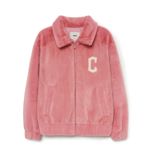 Áo Khoác Lông MLB Ecofur Varsity Jacket CLE Màu Hồng 3AFDVO236-45PKM 