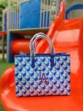  Túi Tote MLB Cube Monogram Medium Tote Bag LA Dodgers Blue 3AORM042N 
