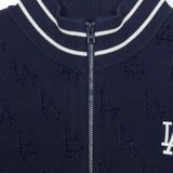  Áo Cardigan Nữ MLB Women's Classic Monogram Chenille Zip-Up Cardigan LA Dodgers 3FKCM0344-07NYS Màu Xanh Navy 
