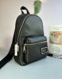  Balo MARC JACOBS Logo Plate Leather Backpack Size M Màu Đen 