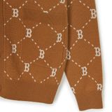  Áo Khoác Cardigan MLB Dia Monogram Boston Red Sox Cardigan 3AKCM0144-43CAS Màu Camel 