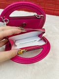  Túi Đeo Chéo Mini Coach Top Handle Card Case Màu Hồng CU319 