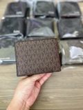  Ví Nam Michael Kors MK Men Cooper Billfold with Passcase Màu Nâu Logo 