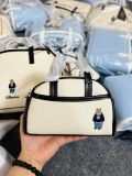  Túi Đeo Chéo WHOAU  Steve Canvas 2 Way Mini Bag WHBGF2213A Màu Trắng Viền Đen 