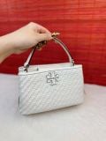  Túi Xách Tory Burch Britten Woven Micro Satchel Màu Trắng 156012 