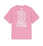  Áo Phông MLB Basic Street Logo Over Fit T Shirts BOSTON REDSOX Màu Hồng 