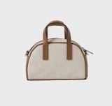  Túi Đeo Chéo WHOAU Steve Canvas 2 Way Mini Bag WHBGF2213A Màu Trắng Viền Nâu 