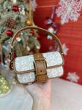  Túi Đeo Vai Michael Kors MK Colby Extra-Small Empire Monogram Shoulder Bag Màu Trắng Logo 