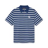  Áo Polo MLB cổ sọc Varsity New York Yankees ivory Màu Xanh 3APQV0343-50NYL 