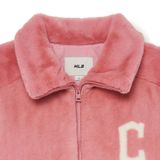  Áo Khoác Lông MLB Ecofur Varsity Jacket CLE Màu Hồng 3AFDVO236-45PKM 