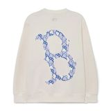  Áo Sweat MLB Public Argyle Big Logo Overfit Man to Man Màu Trắng Chữ B 3AMTM0631-43CRS 