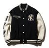 Áo Khoác Bomber MLB Wappen Play Wool Varsity Varsity New York Yankees 3AJPV0234-50BKS Màu Đen