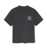  Áo Phông MLB Denimlike MONOGRAM Big Lux Over Fit T Shirts NEW YORK YANKEES Màu Đen Than 3ATSM0953-50CGS 